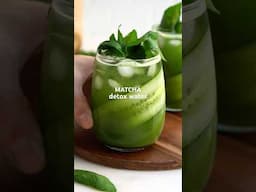 Refreshing Matcha Detox Water #matcha #detox #matcharecipes