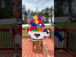 One wrong block and it’s game over!! #gianttetris #outdoorgame #tetris