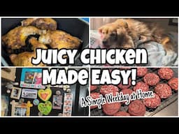 EASY WEEKNIGHT DINNER • Air Fryer Cajun Chicken & Red Beans and Rice • Weekday Baking & Homemaking 💜