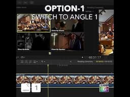 Final Cut Pro Shortcut | Option-1 | Switch to Viewer Angle 1