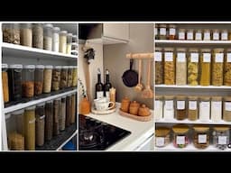 Small kitchen organization ideas. Space Saving Kitchen hacks. #kitchen #homedecor #interiordesign