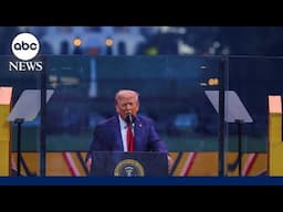 Trump addresses massive military parade in Washington