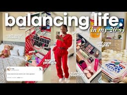 vlog: balancing life in my 20s ♡ getting back on track, new pickups, sunday reset, self care + MORE!