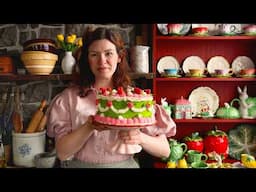 Hello Spring 🌼 Baking a Vintage Cake, Spring Decor, and Garden Ideas 🍰 ASMR Cooking