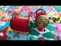 Make an antique 1800s Victorian chatelaine inspired pin cushion #slowstitching vintage buttons