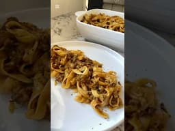 tagliatelle pasta and mince #fyp #shorts #whatsfordinner #trending