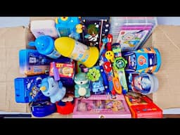 Cutest stationery collection - clay, colour pens, projector watch, pencil box, big sharpner, eraser