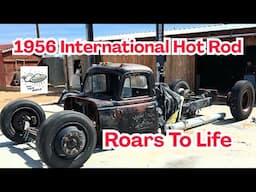 1956 International Custom Hot Rod: Little Jewel Roars To Life A Little Too  *Easily*  😂