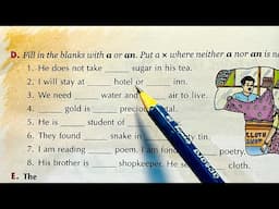 Fill in the blanks with a or an | Write articles a or an | Examples | A or An ka use | Grammar