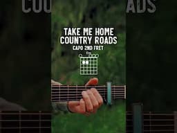 Take Me Home, Country Roads Guitar Tutorial // Country Roads Guitar Lesson