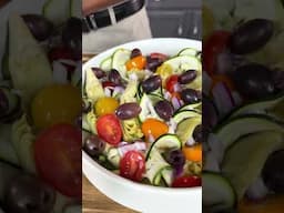 Vegan & Oil-Free Zucchini Salad with Cheesy Dressing