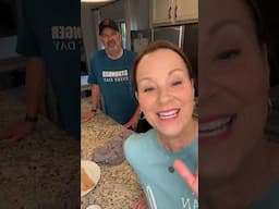 Teaching Darryl how to make Strawberry Shortcakes live on FB