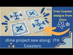 @dzgns  Free Coaster in the hoop project - 2 different designs.