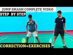 JUMP SMASH TECHNIQUES|| CORRECTION+COMMON MISTAKES|| JUMP SMASH EXERCISES #badminton #jumpsmash