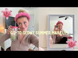 GIRL CHAT GRWM! my go-to glowy makeup routine for acne prone skin!