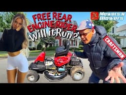 FREE CRAFTSMAN RER REAR ENGINE RIDING MOWER! DEAD NO START SAFETY SWITCH BYPASS CARBURETOR REBUILD