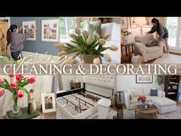 SPRING CLEAN & DECORATE WITH ME | WHOLE HOUSE CLEANING MOTIVATION & HOME DECORATING IDEAS 2025