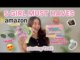 5 AMAZON MUST HAVES FOR GIRLS *STARTING ₹249!!* 🛍️✨😍 | Rashi Shrivastava
