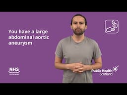 You have a large abdominal aortic aneurysm (BSL)