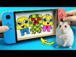 Cardboard Game & Drawing Kawaii Sprunki Noob x Lego x Creeper or fans Incredibox Sprunki