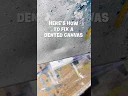 How to easily fix a dented canvas. No tools needed, just WATER!