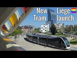 The brand new tram system of Liège in service | Tramway de Liège | Tram Luik | Straßenbahn Lüttich