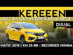 KM LOW 25 rb JAZZ RS GK5 MATIC TAHUN 2019 kuning modifikasi simple