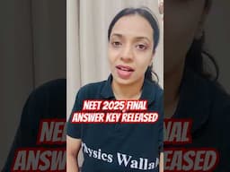 Final Answer Key Released By NTA 🥶🥶 #neet #neet2025 #neetresult