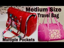 DIY:- Medium Size Travel Bag With Multiple Pockets Tutorial By Anamika Mishra...