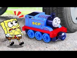 No Crushing Spongebob vs Thomas the Train exe, FNAF  🚓 Crushing Crunchy & Soft Things by Car
