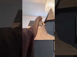Staining my dollhouse roof #dollhouse