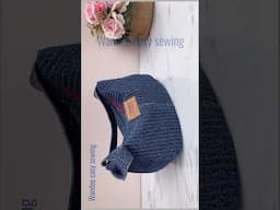 Sewing tutorial for transform old jeans into shoulder bag #wandeeeasysewing #shoulderbag #jeansbag