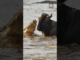 Wildebeest vs Crocodile: The Brutal Reality of the Mara River 🐊🦌🌊