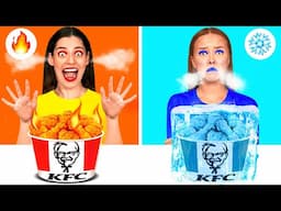 Hot vs Cold Food Challenge | Funny Food Hacks by BaRaFun Challenge