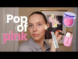 Pop of Pink: Dewy Spring Makeup Look for Glowing, Model-Off-Duty Skin
