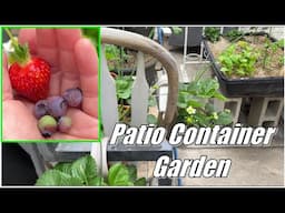 Spring Patio Container Garden Tour, GreenStalk Planter Unboxing, Mixing Potting Soil for better