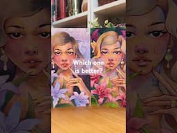 Help me choose! 1 or 2? #markerdrawing #portraitillustration #markerillustration