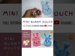 Mini Crochet Bunny Basket Pouch | Crochet Bunny Bag for Easter eggs #crocheteasterbasket
