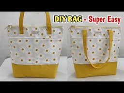 Trending Design!!! How to make Tote bag at home | Handbag cutting and stitching | DIY Bag Making