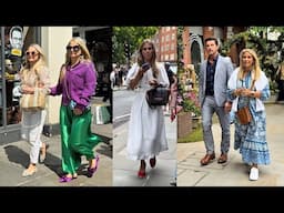 Elegant street fashion for  those embracing life at 50 ,60 ,70 . Chelsea in Bloom 2025