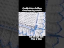 Te Encantara 💕Teje Mantita Fácil y Rápido Nuevo Patrón de Ganchillo #crochetforbaby #shorts