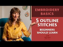 Outline Stitches for Embroidery Beginners | Step-by-Step Tutorial