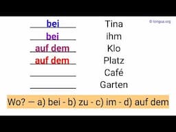 A1, A2, B1 - Deutsch lernen, Grammatik Test, Deutsche Grammatik, #präposition #b1 #deutschlernen