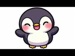 CÓMO DIBUJAR UN PINGÜINO FACIL  🐧💗