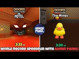 DOORS RETRO MODE HOTEL + MINES WORLD RECORD SPEEDRUN WITH ADMIN PANEL!(7:02)