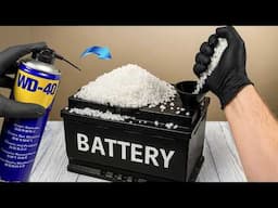 Mix wd 40 with SALT 🔥 Old battery like new in 1 minute