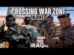 War Zone Border Crossing In Iraq On My Motorcycle || Got Stuck 🇮🇶 || Episode 60 || The Umar