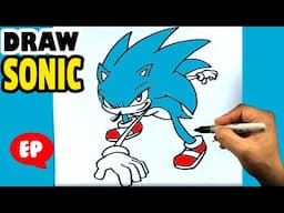 How to Draw SONIC - Amazing pose