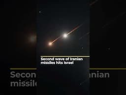 Second wave of Iranian missiles hits Israel | AJ #shorts