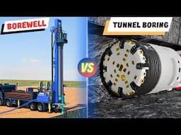 How Mega Drilling Machines Work | DTH Borewell vs Tunnel Boring Machine vs Euro Tunnel